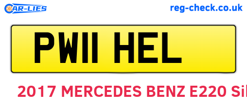 PW11HEL are the vehicle registration plates.