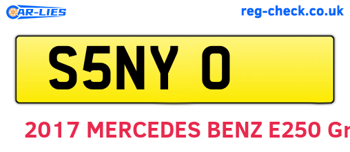 S5NYO are the vehicle registration plates.