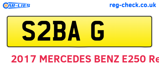 S2BAG are the vehicle registration plates.