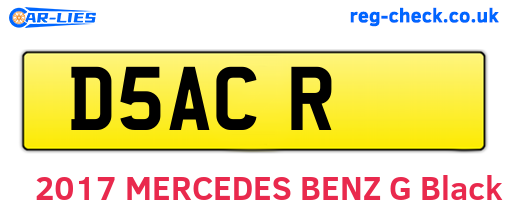 D5ACR are the vehicle registration plates.