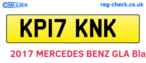 KP17KNK are the vehicle registration plates.