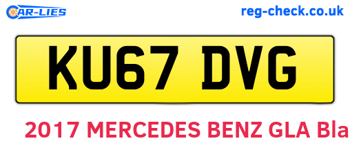 KU67DVG are the vehicle registration plates.