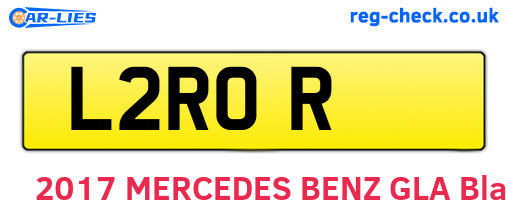 L2ROR are the vehicle registration plates.