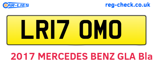 LR17OMO are the vehicle registration plates.