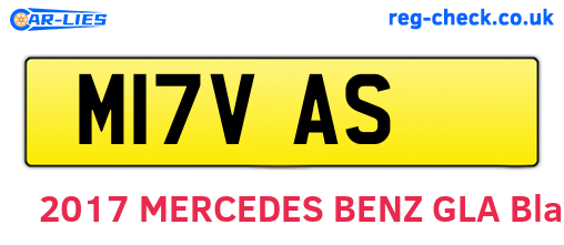 M17VAS are the vehicle registration plates.