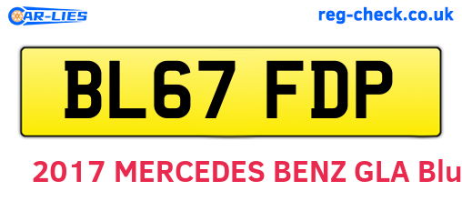 BL67FDP are the vehicle registration plates.