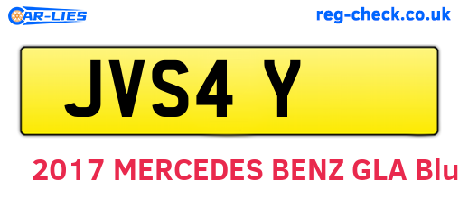 JVS4Y are the vehicle registration plates.