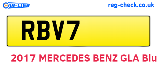 RBV7 are the vehicle registration plates.