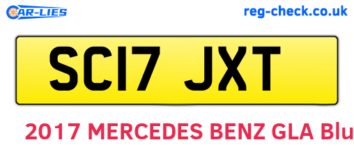 SC17JXT are the vehicle registration plates.
