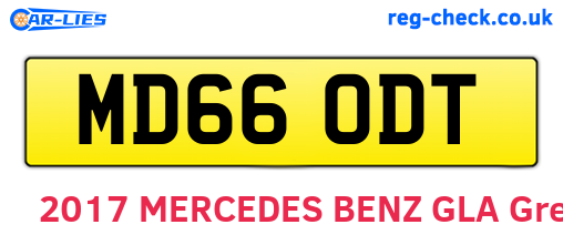 MD66ODT are the vehicle registration plates.