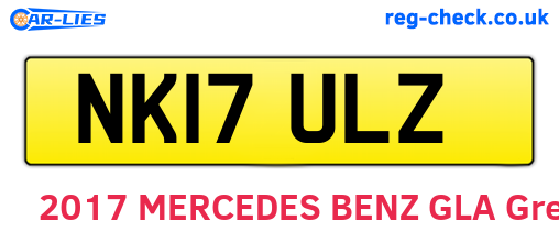 NK17ULZ are the vehicle registration plates.