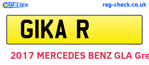 G1KAR are the vehicle registration plates.