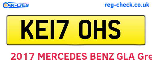KE17OHS are the vehicle registration plates.