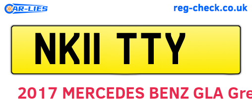 NK11TTY are the vehicle registration plates.