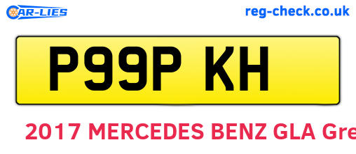 P99PKH are the vehicle registration plates.