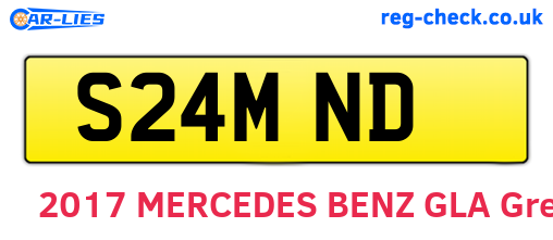 S24MND are the vehicle registration plates.