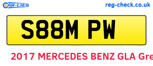 S88MPW are the vehicle registration plates.