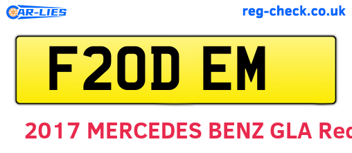F20DEM are the vehicle registration plates.