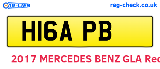 H16APB are the vehicle registration plates.