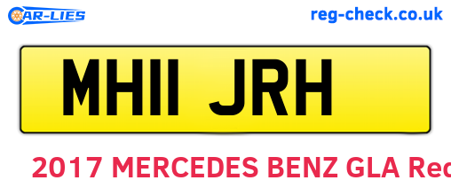 MH11JRH are the vehicle registration plates.