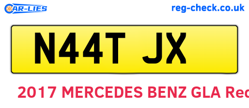 N44TJX are the vehicle registration plates.