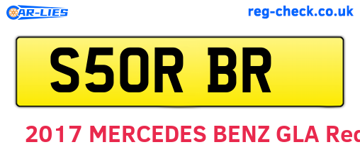 S50RBR are the vehicle registration plates.