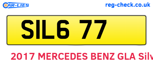 SIL677 are the vehicle registration plates.