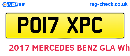PO17XPC are the vehicle registration plates.