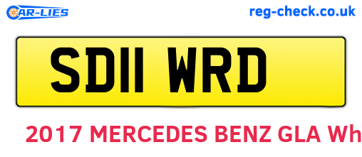 SD11WRD are the vehicle registration plates.