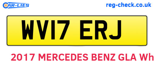 WV17ERJ are the vehicle registration plates.