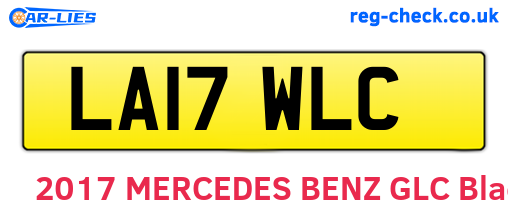 LA17WLC are the vehicle registration plates.