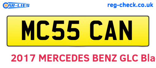 MC55CAN are the vehicle registration plates.