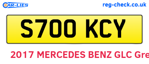 S700KCY are the vehicle registration plates.