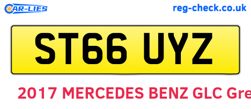 ST66UYZ are the vehicle registration plates.