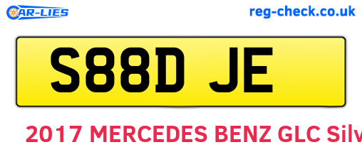 S88DJE are the vehicle registration plates.
