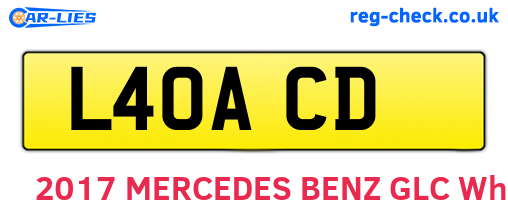 L40ACD are the vehicle registration plates.