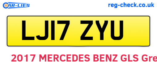 LJ17ZYU are the vehicle registration plates.