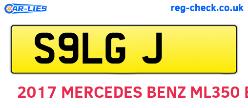 S9LGJ are the vehicle registration plates.