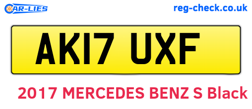 AK17UXF are the vehicle registration plates.