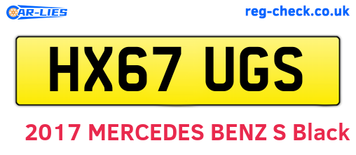 HX67UGS are the vehicle registration plates.