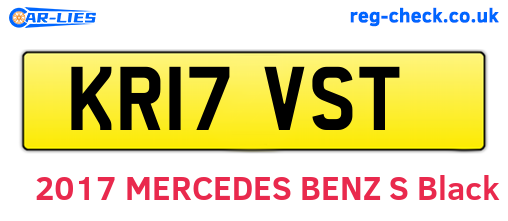 KR17VST are the vehicle registration plates.