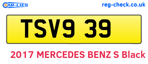 TSV939 are the vehicle registration plates.