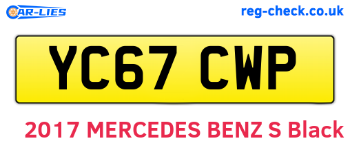 YC67CWP are the vehicle registration plates.