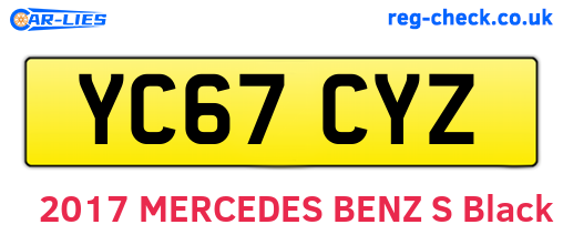 YC67CYZ are the vehicle registration plates.