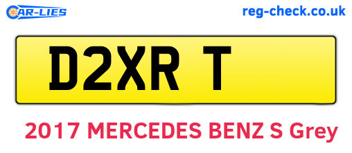 D2XRT are the vehicle registration plates.