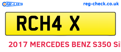 RCH4X are the vehicle registration plates.