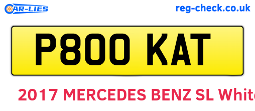 P800KAT are the vehicle registration plates.