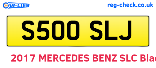 S500SLJ are the vehicle registration plates.