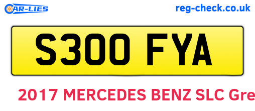 S300FYA are the vehicle registration plates.