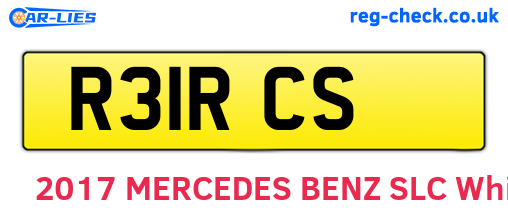 R31RCS are the vehicle registration plates.
